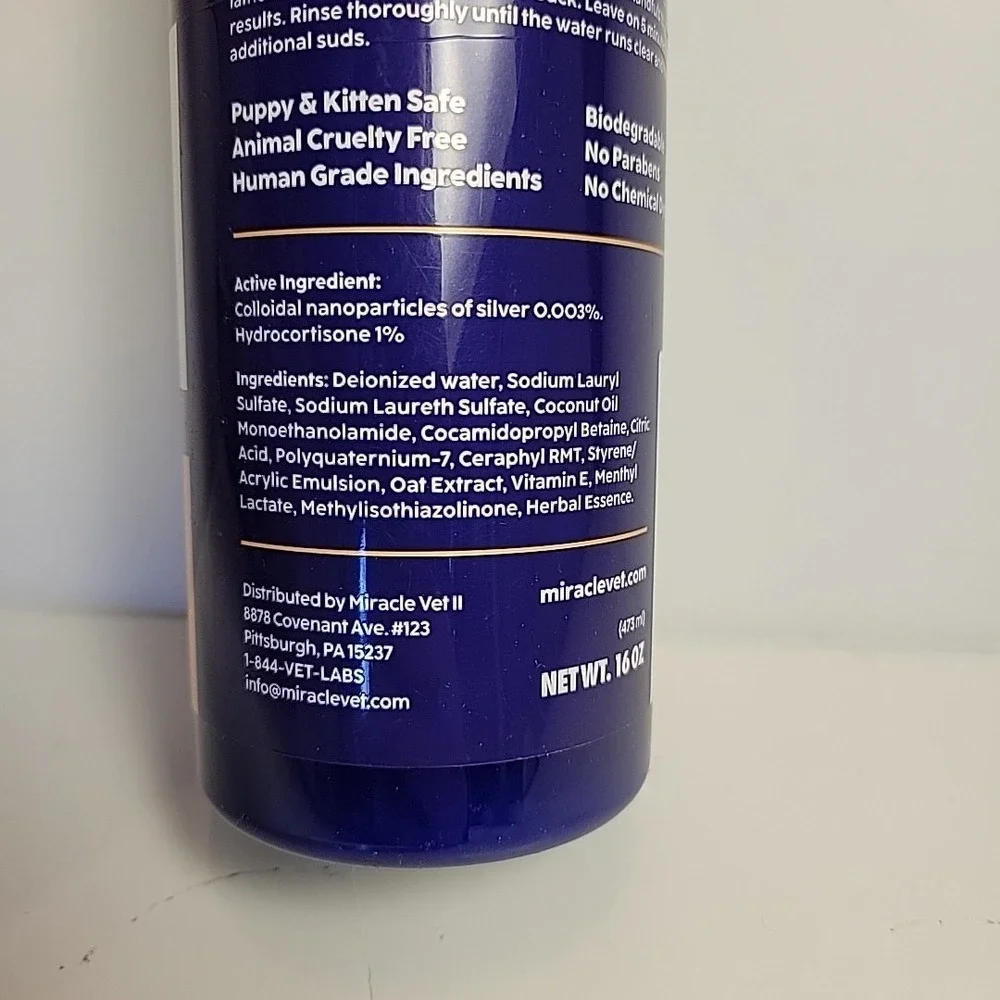 Miracle Vet Medicated Dog Shampoo for Itchy Skin Relief -‎ Allergy...
